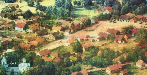 Narew - panorama miasta z początku XX w. fot. gmina Narew